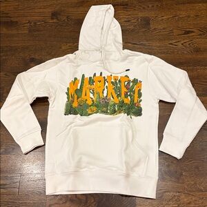 Market White and Orange Graphic Hoodie S NIP